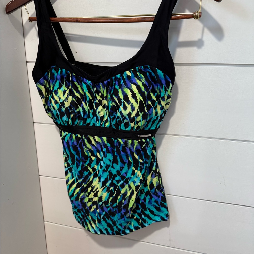 Black Multi Leopard-Print One-Piece Swimsuit